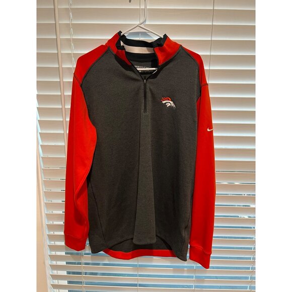 Nike‎ Golf Denver Broncos 1/4 Zip Pullover - Size L - Picture 1 of 3